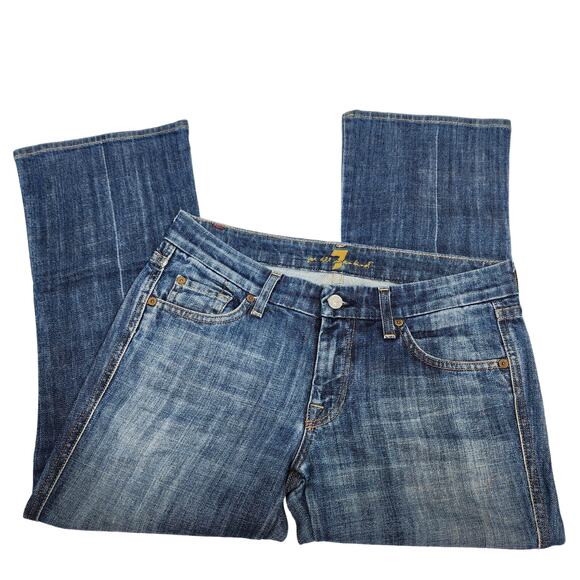 7 For All Mankind Crop A Pocket Denim Jeans Size 29 - Picture 1 of 5